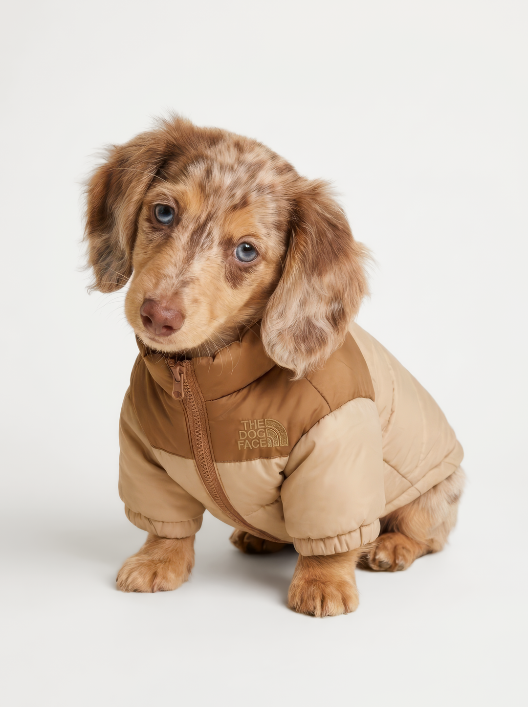 THE DOG FACE Puffer Jacket - Peanut Butter